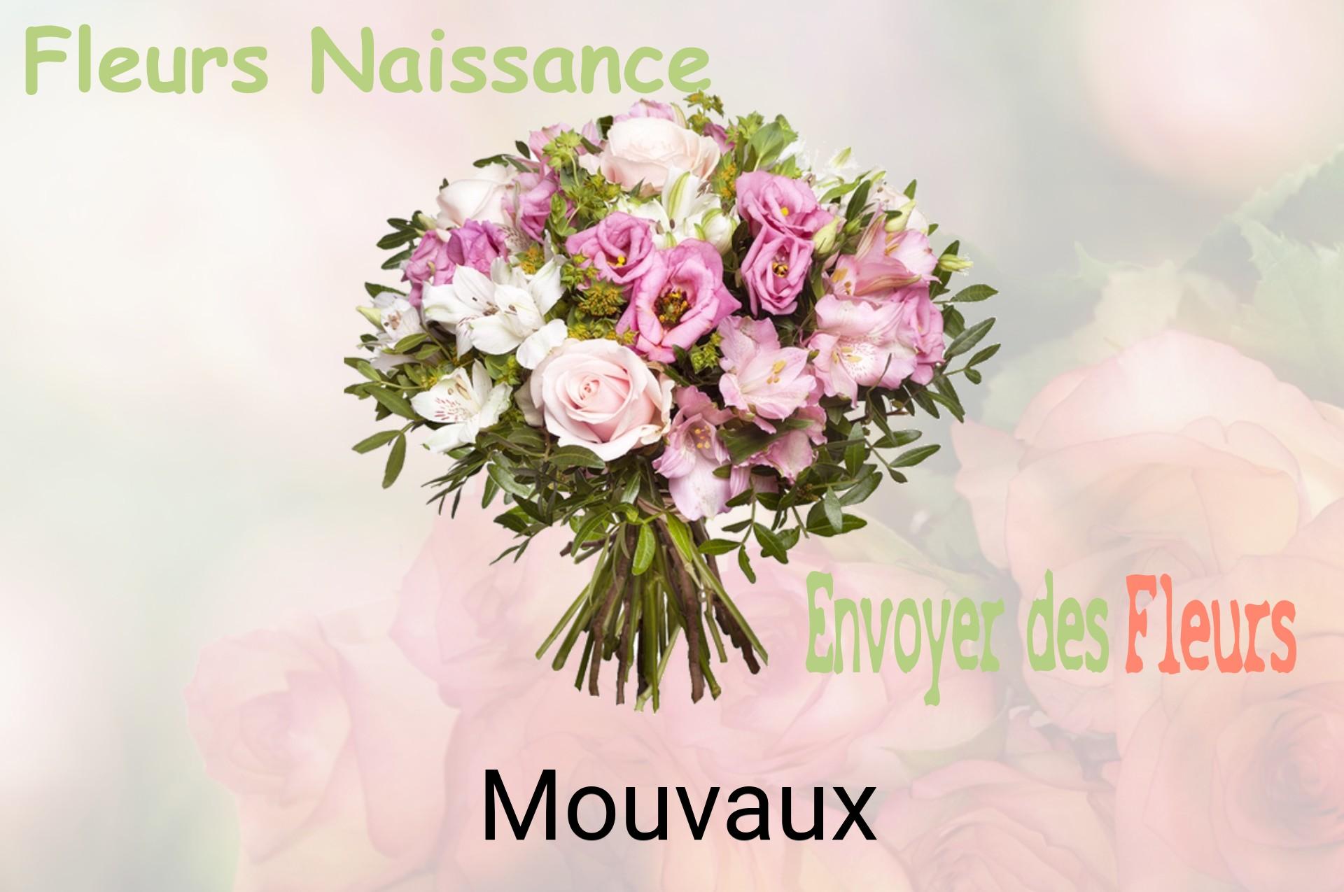 Bouquet de fleurs de naissance livré à Mouvaux