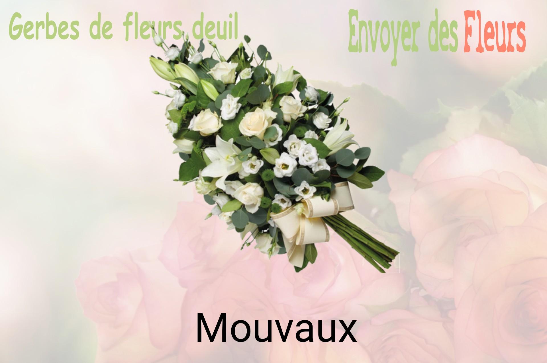 Gerbe de fleurs de deuil livrée à Mouvaux